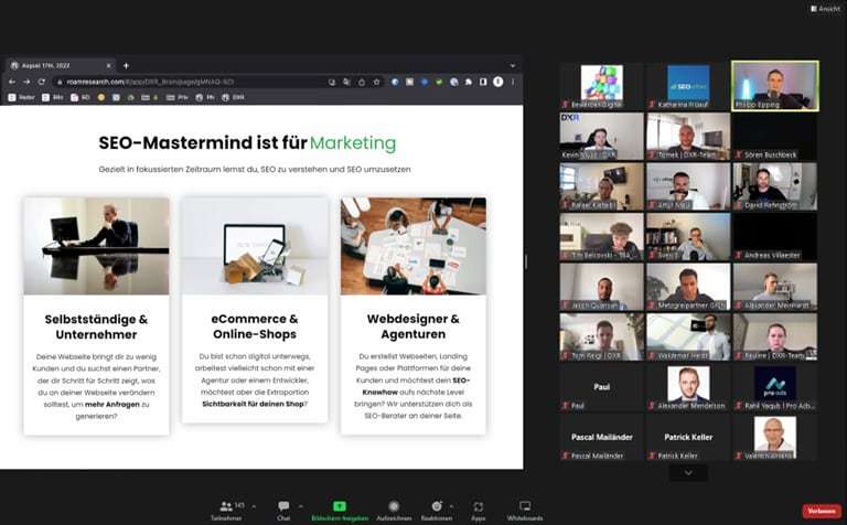 Hamed Farhadian bei einem Live-SEO-Event